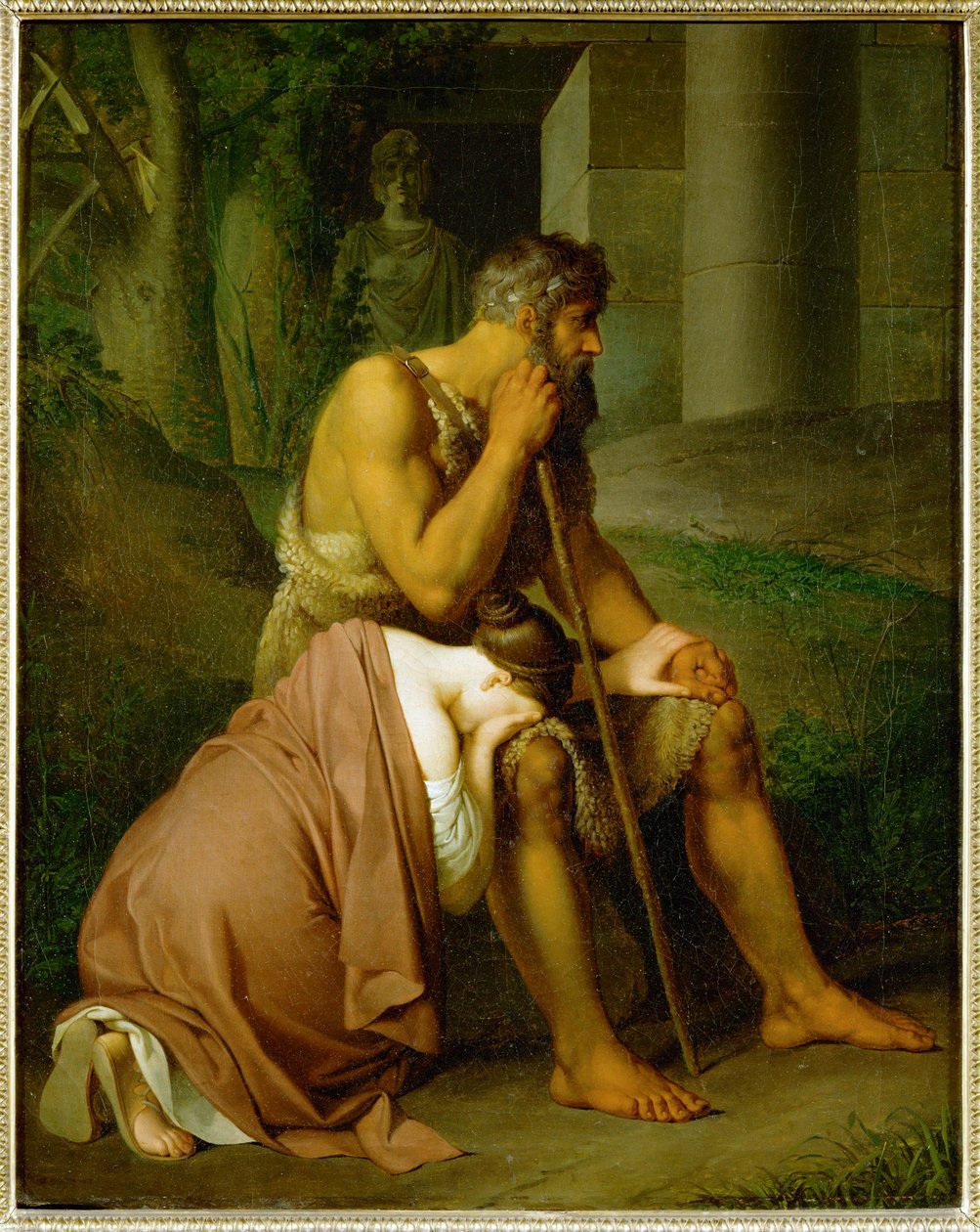 Oedipus en Antigone ... door Johann Peter Krafft
