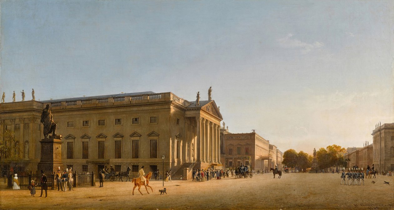 De Koninklijke Opera, Unter den Linden, 1845 door Johann Philipp Eduard Gaertner