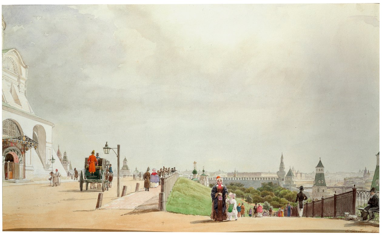 In het Kremlin van Moskou, 1839 door Johann Philipp Eduard Gartner