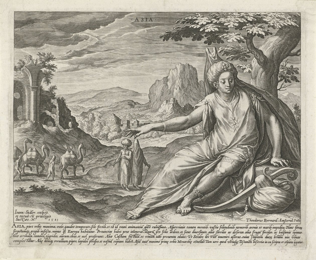 Azië door Johann Sadeler (I)