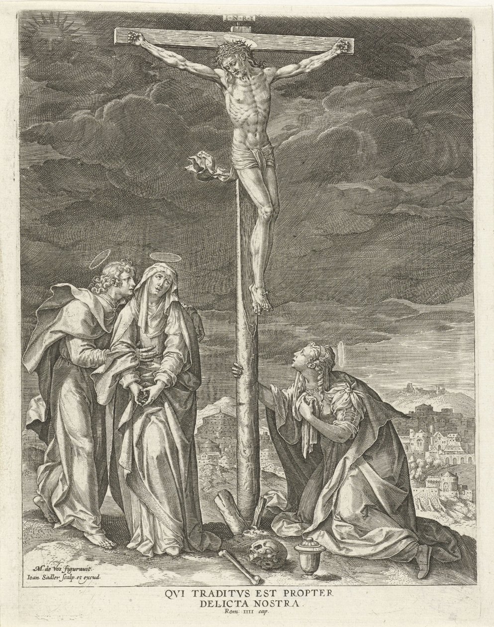 Christus aan het kruis door Johann Sadeler (I)