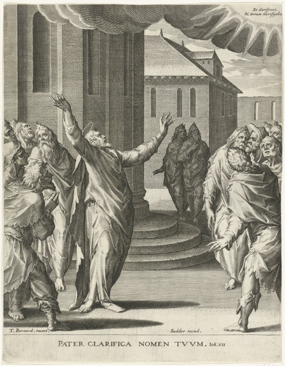 Christus bidt tot God door Johann Sadeler (I)