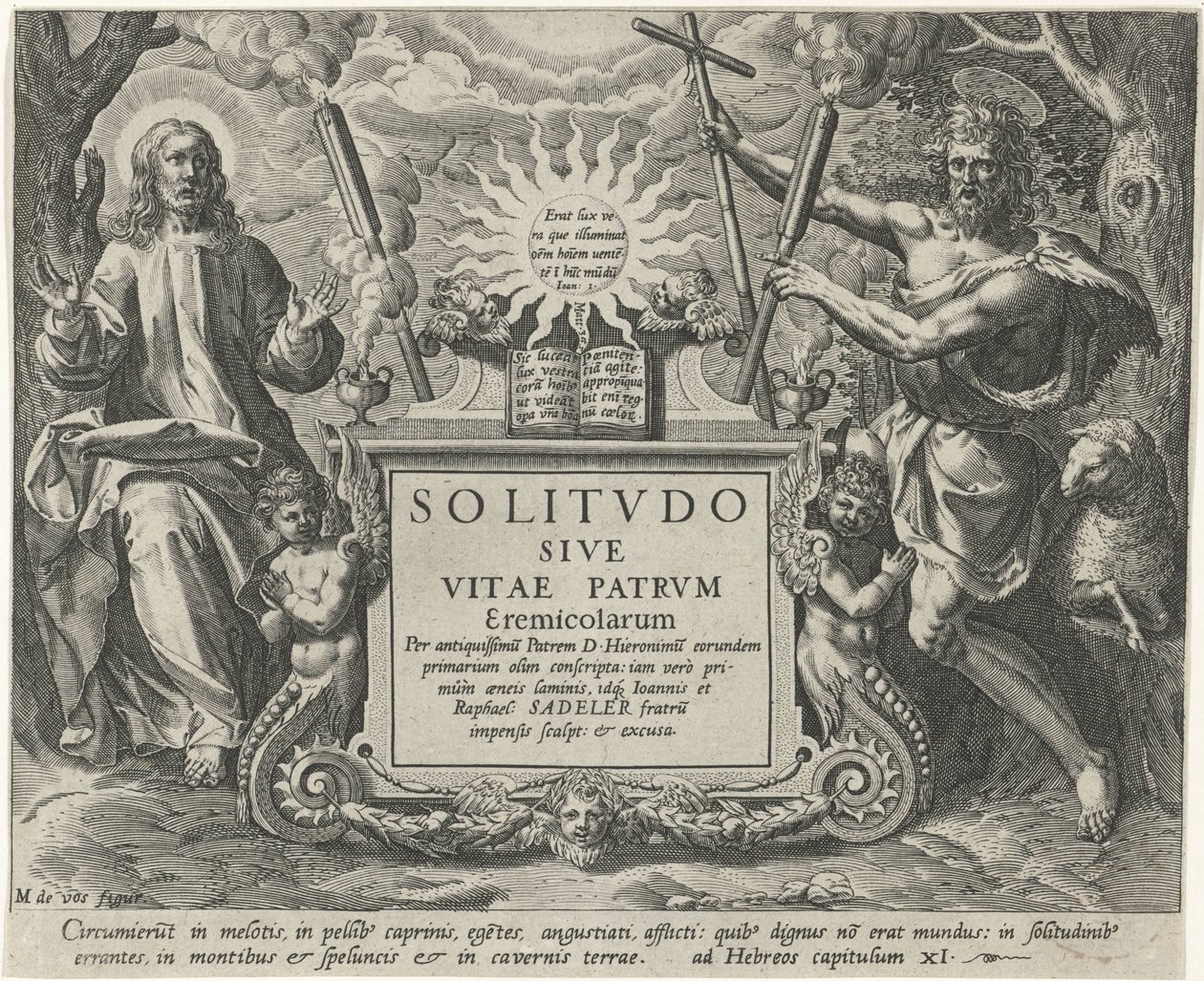 Christus en Johannes de Doper door Johann Sadeler (I)