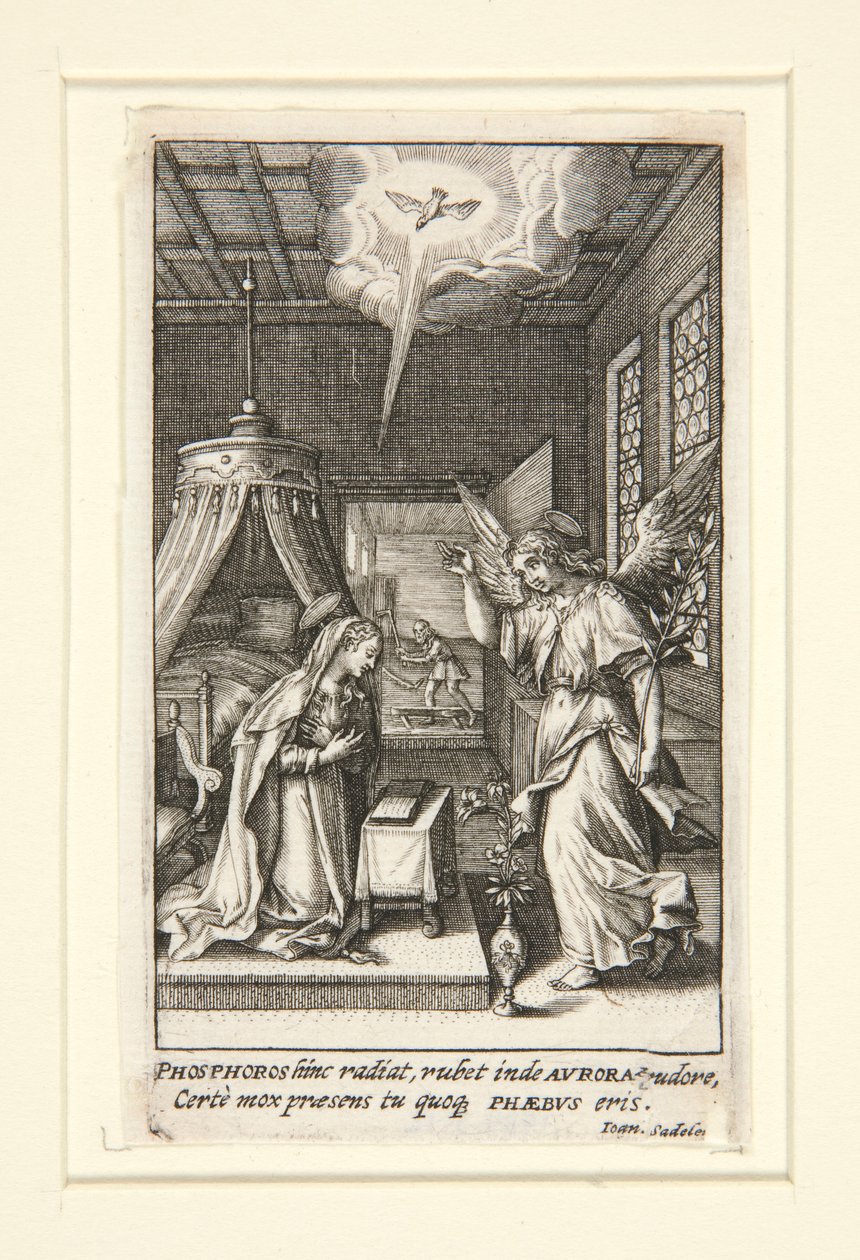 De annunciatie door Johann Sadeler I