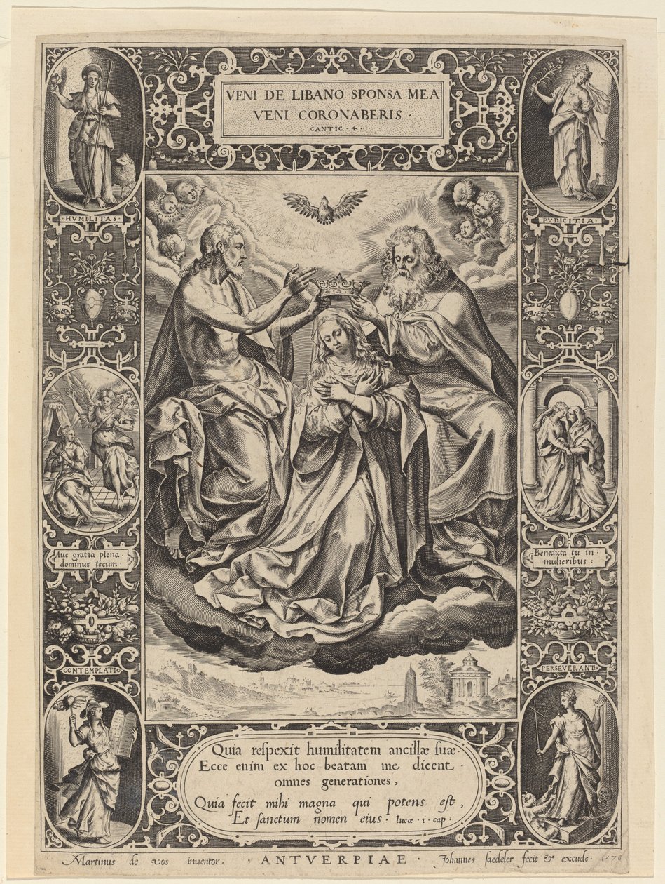 De Kroning van de Maagd door Johann Sadeler I