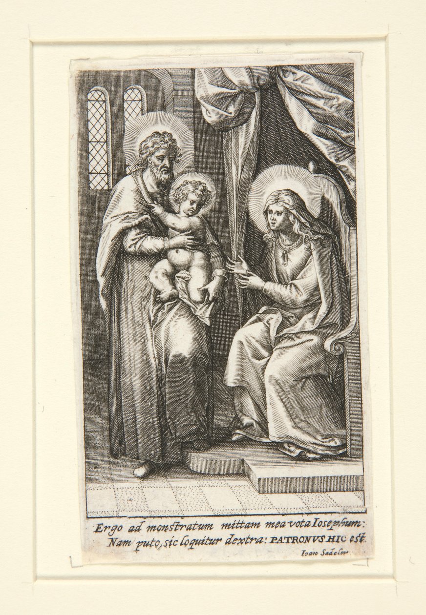De Heilige Familie door Johann Sadeler I