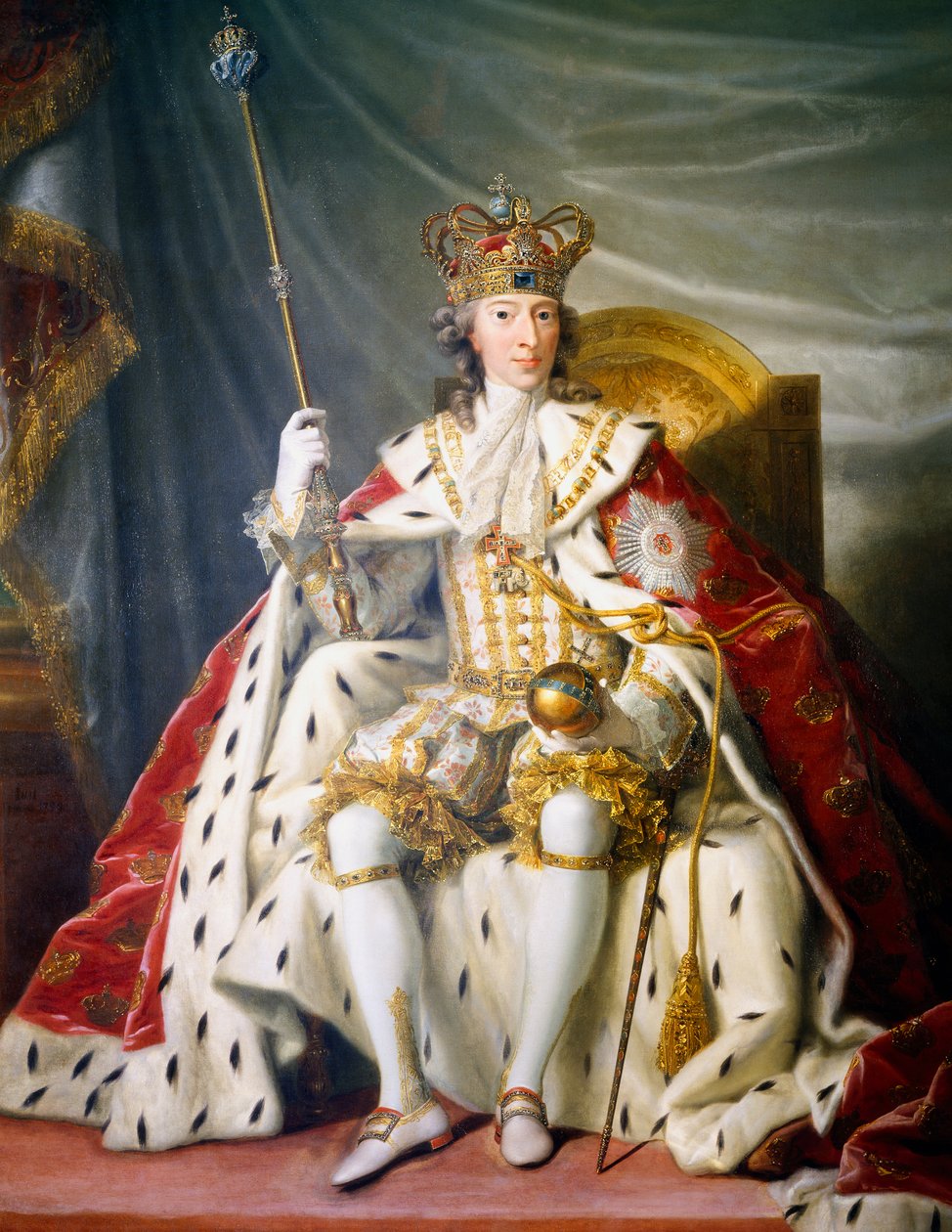 Portret van Christiaan VI van Denemarken door Johann Salomon Wahl