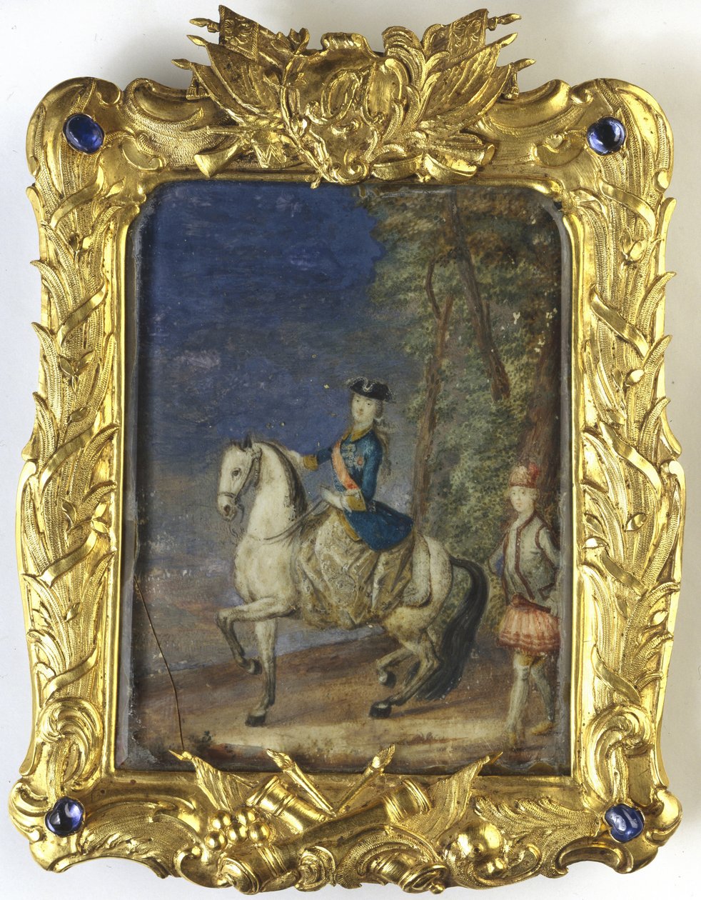 Ruiterportret van keizerin Catharina II 1729-1796 door Johann Stenglin