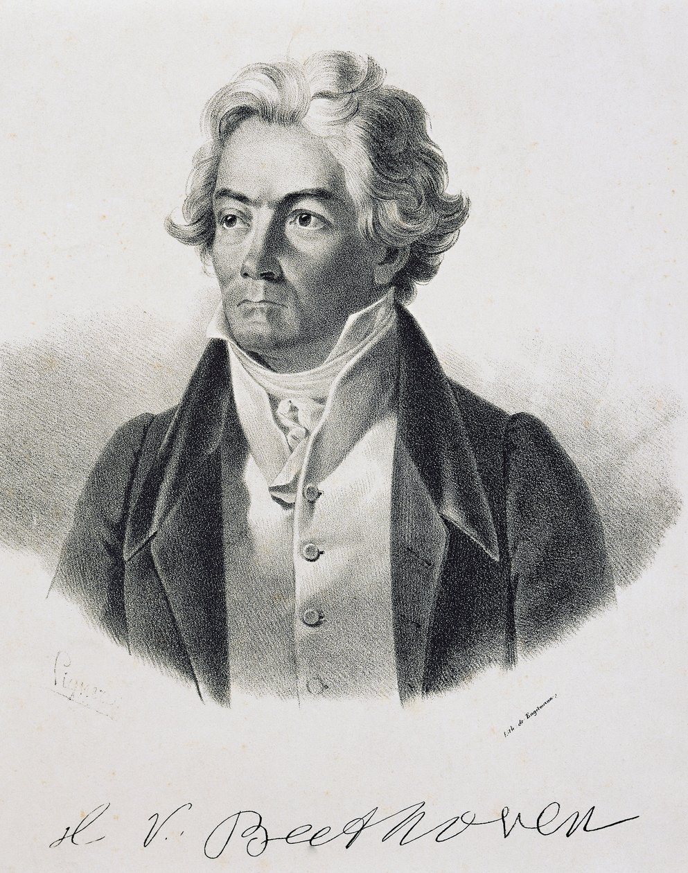 Portret van Ludwig van Beethoven door Johann Stephan Decker