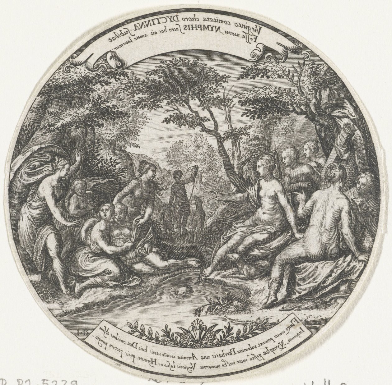 Diana ontdekt de zwangerschap van Callisto door Johann Theodor de Bry
