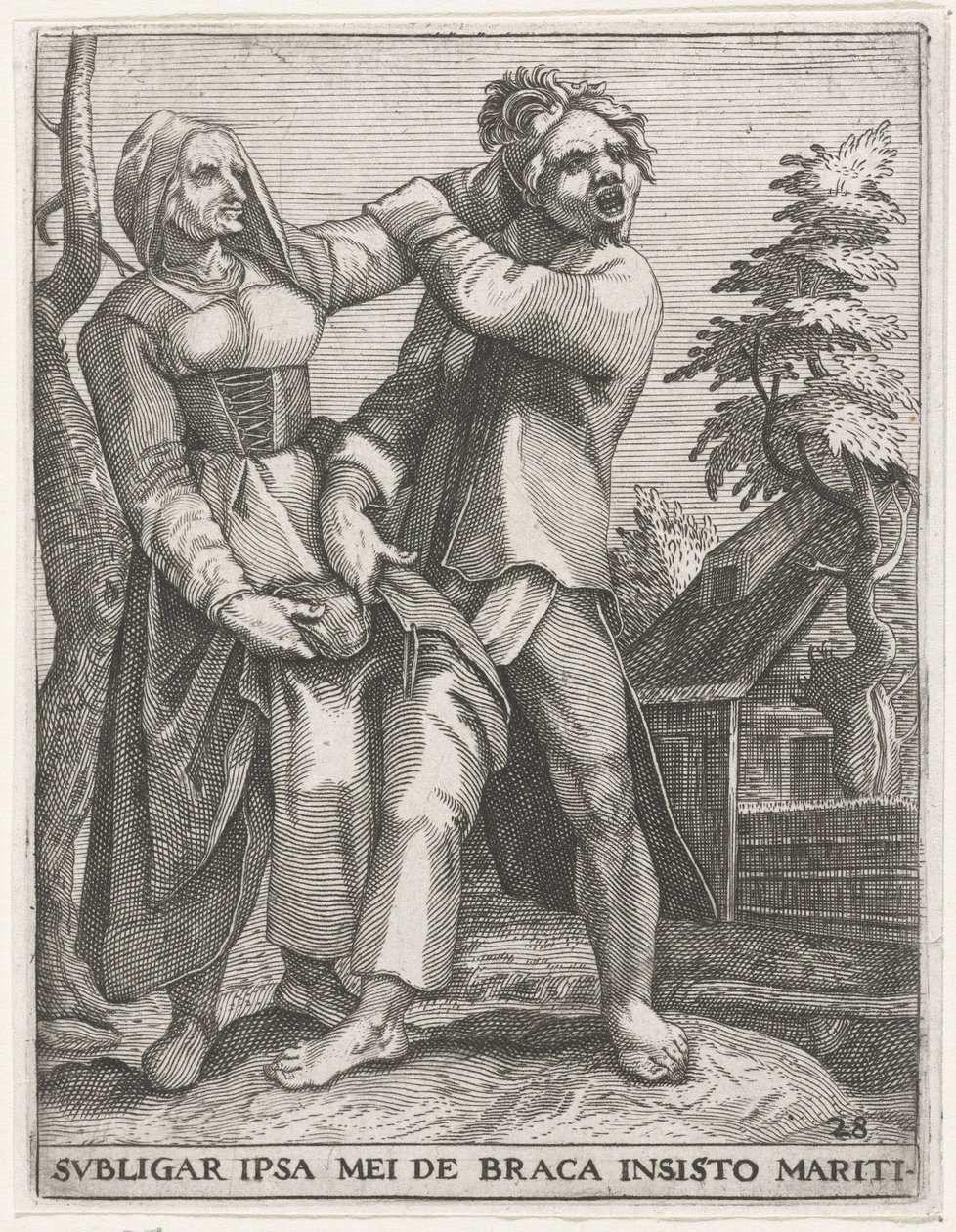 Strijd om de broek door Johann Theodor de Bry