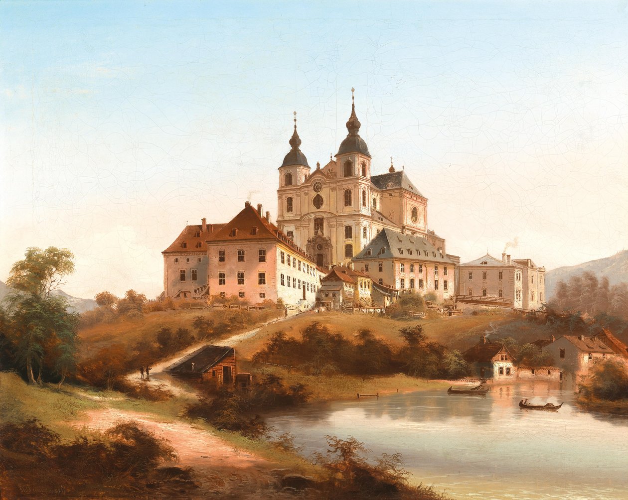 Johann Wilhelm Jankowsky bedevaartskerk Sonntagberg door Johann Wilhelm Jankowski