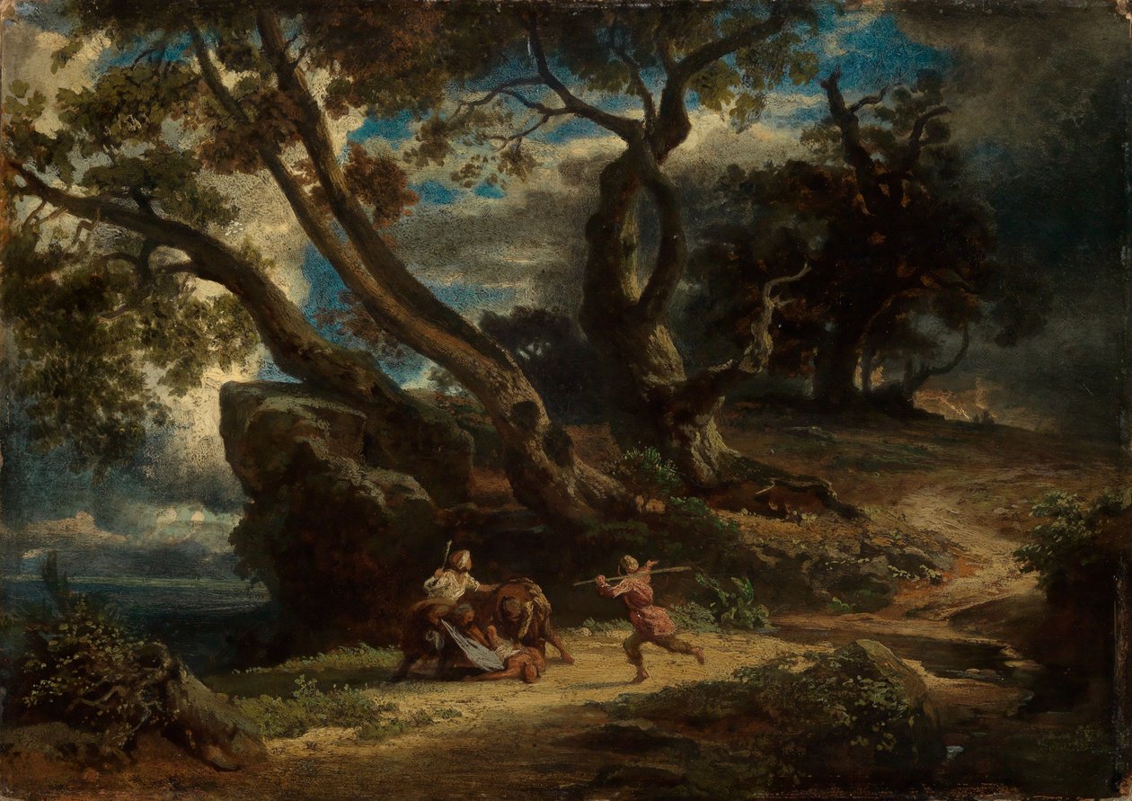 De overval door Johann Wilhelm Schirmer