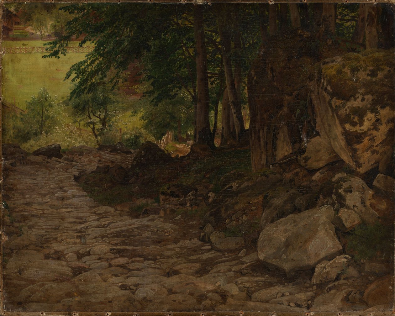 Rotspad in Zwitserland door Johann Wilhelm Schirmer