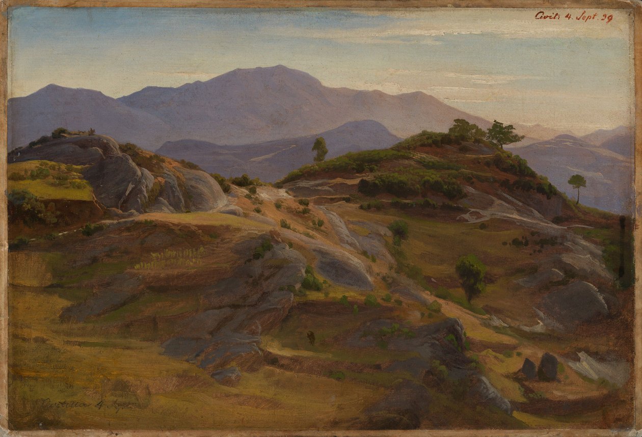 Landschap bij Civitella door Johann Wilhelm Schirmer