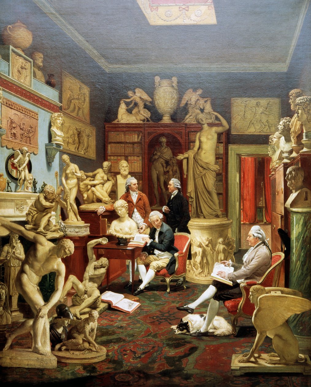 Charles Townley in zijn beeldengalerij, Park Street, Londen 1782, schilderij door Johann Zoffany (1733-1810) door Johann Zoffany
