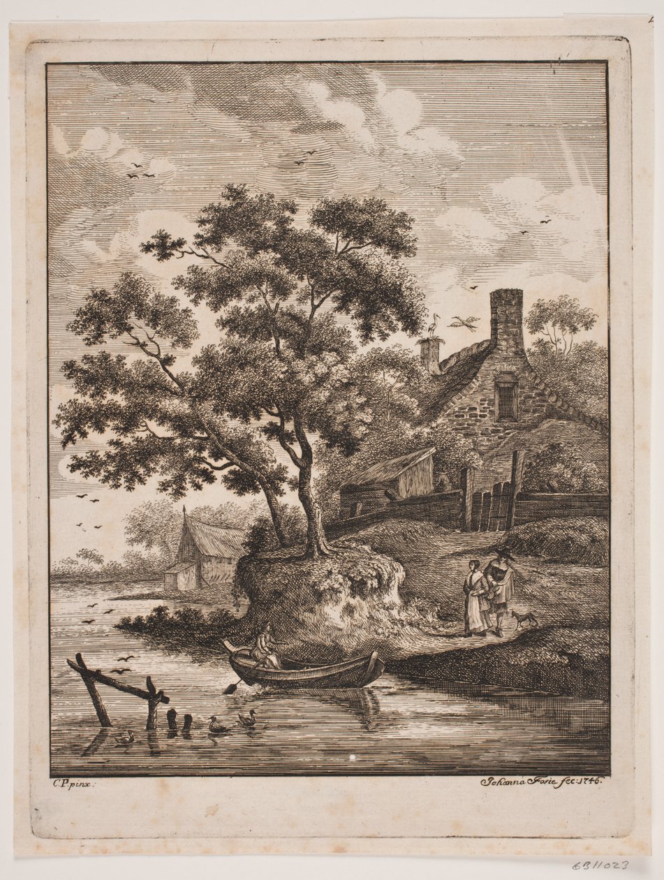 Rivierlandschap door Johanna Fosie