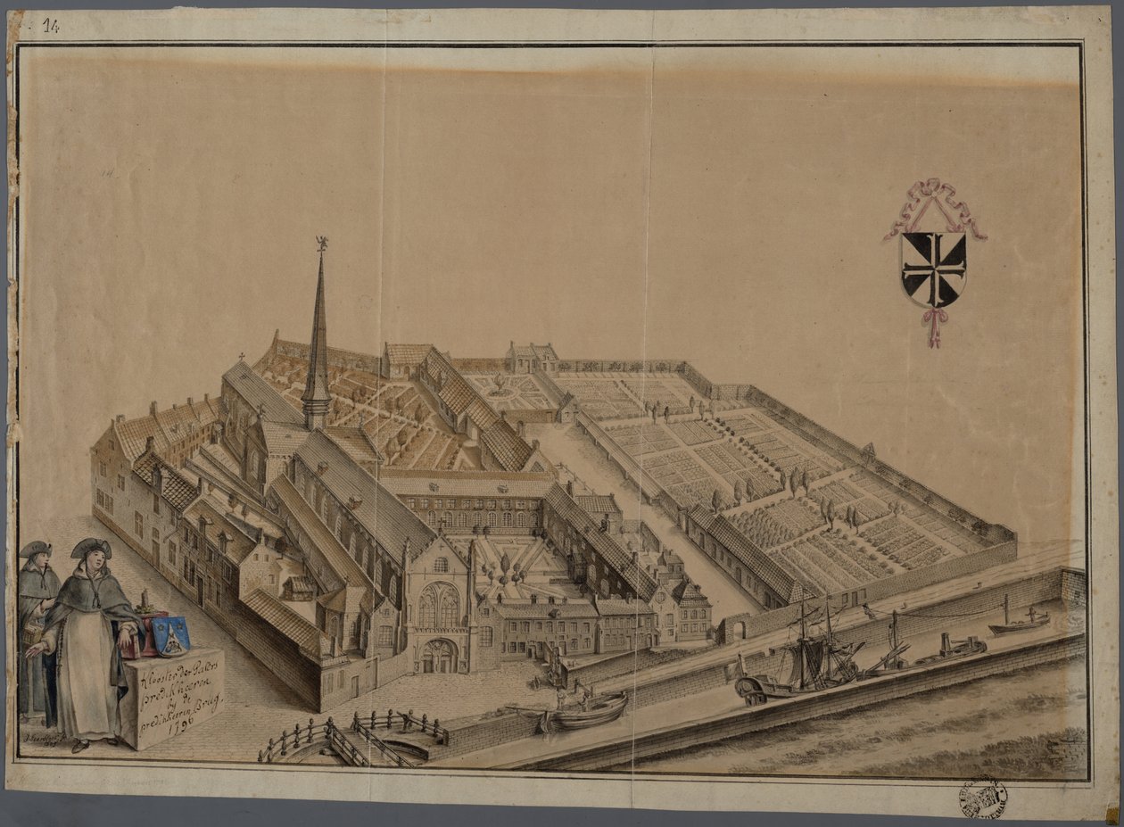 Predikherenklooster in Brugge door Johannes Beerblock