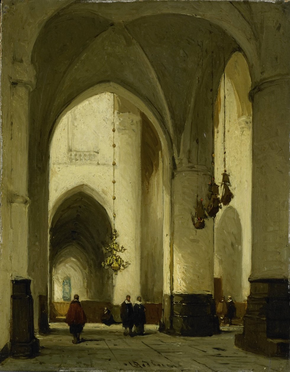 Interieur van de Sint-Bavokerk in Haarlem door Johannes Bosboom