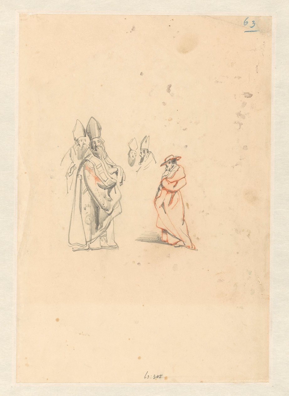 Studies van bisschoppen en een kardinaal door Johannes Bosboom