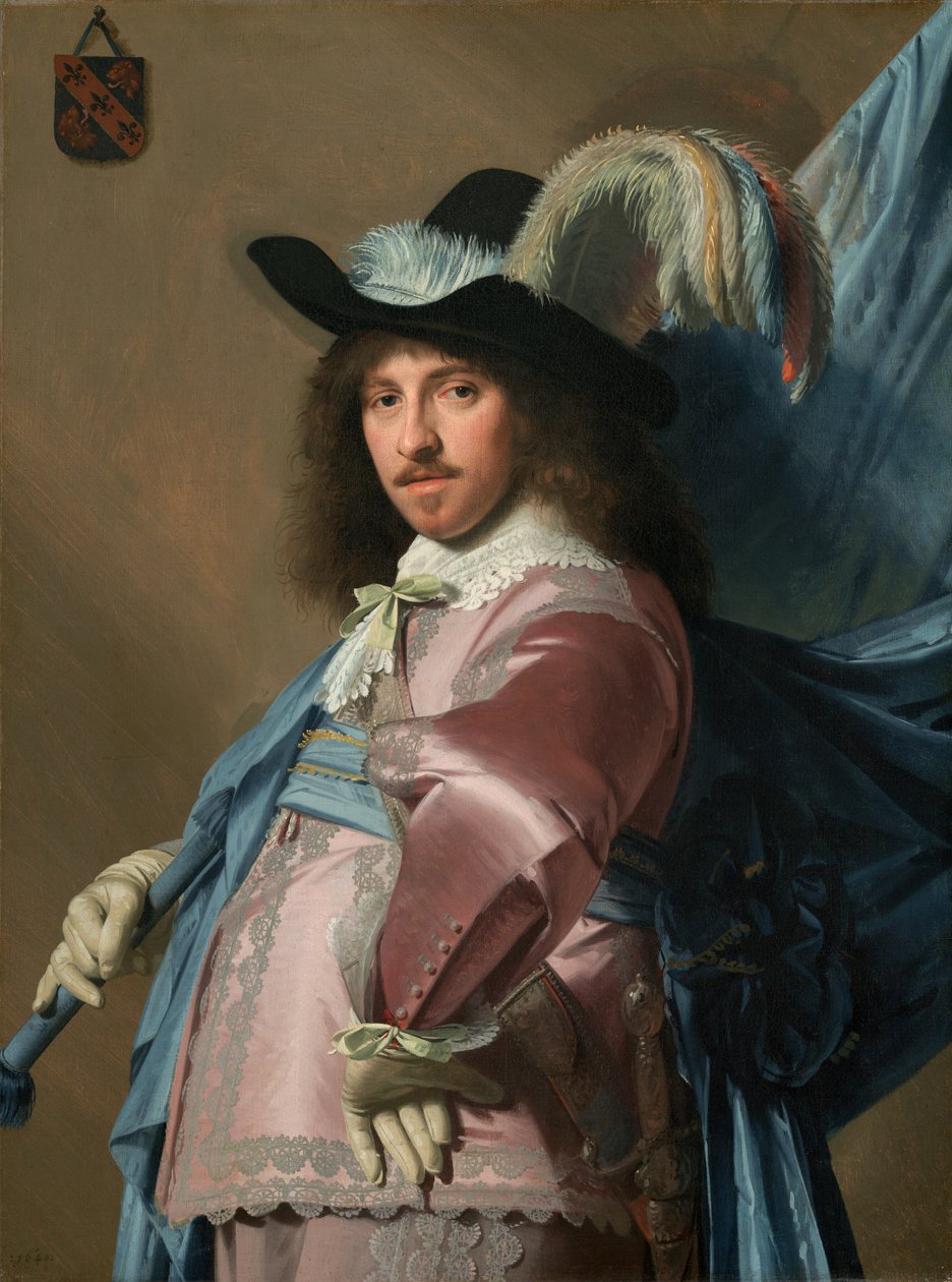 Andries Stilte als vaandeldrager door Johannes Cornelisz Verspronck