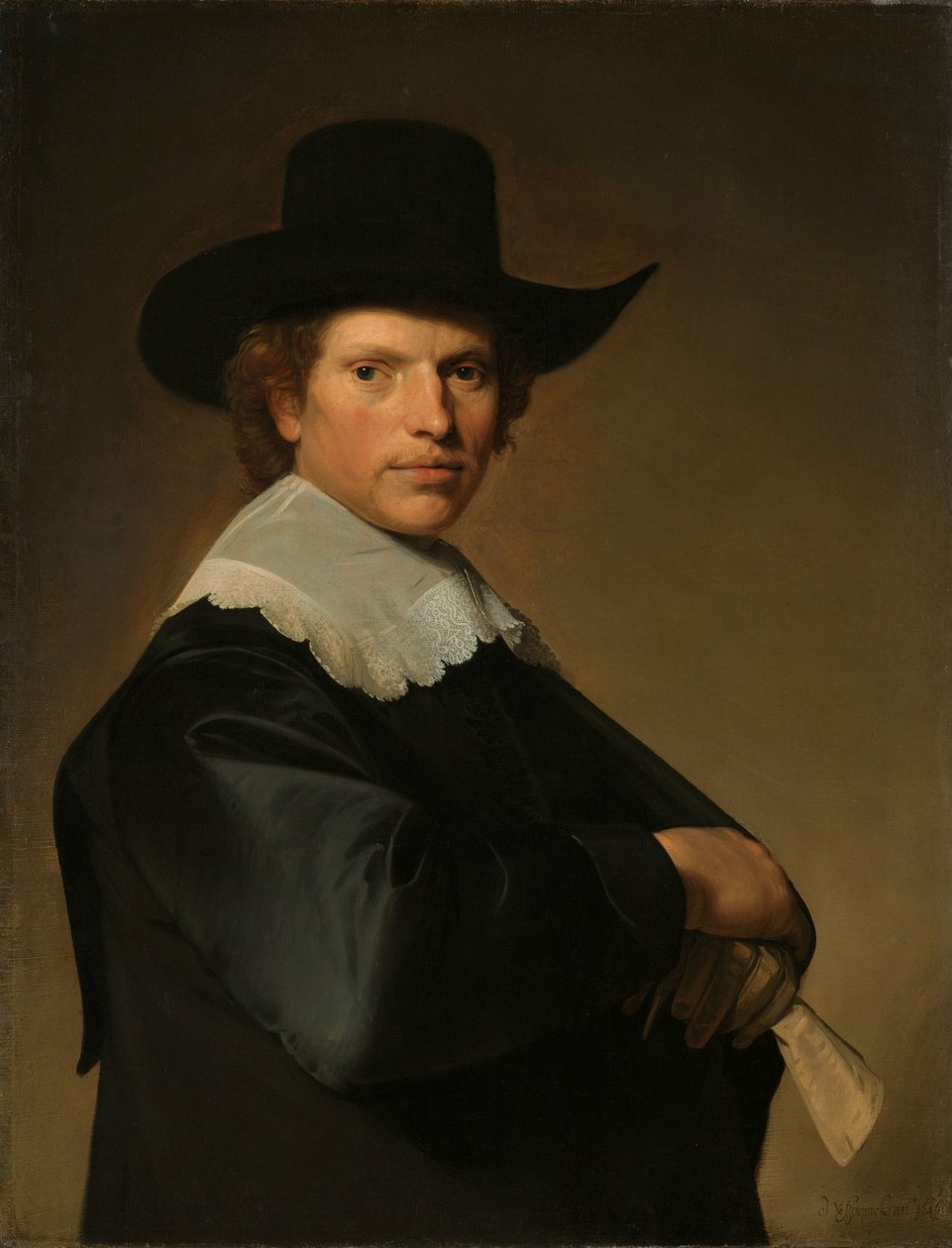 Portret van een man door Johannes Cornelisz. Verspronck