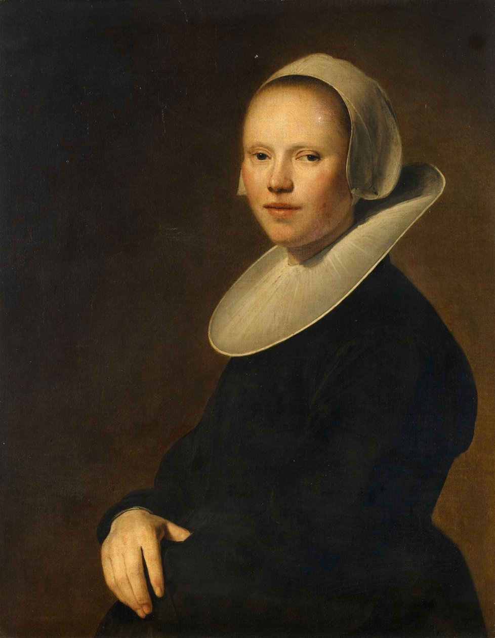 Portret van een jonge vrouw door Johannes Cornelisz Verspronck