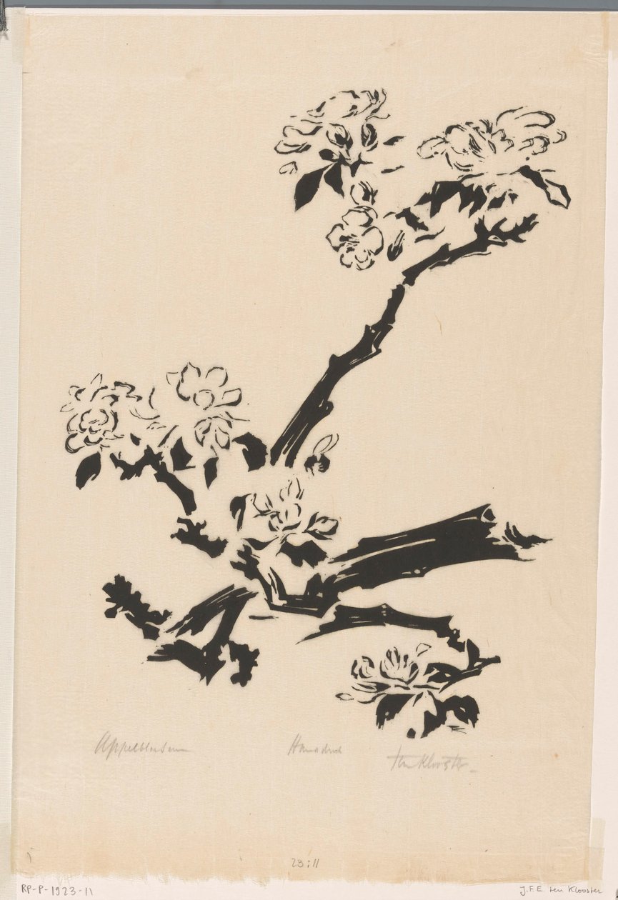 Appelbloesem door Johannes Frederik Engelbert ten Klooster (signed by artist)