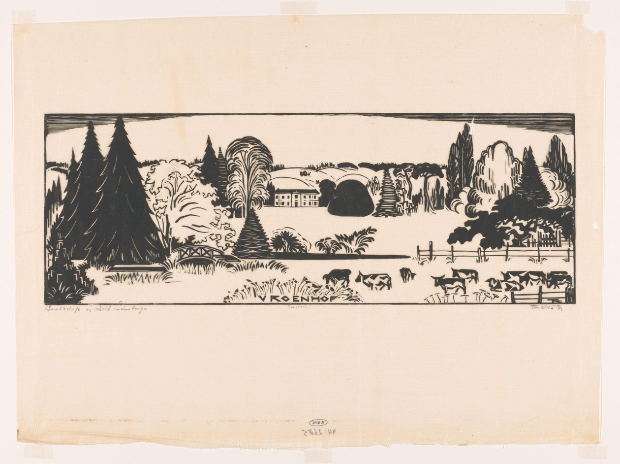 Landschap in Zuid Limburg door Johannes Frederik Engelbert ten Klooster (signed by artist)