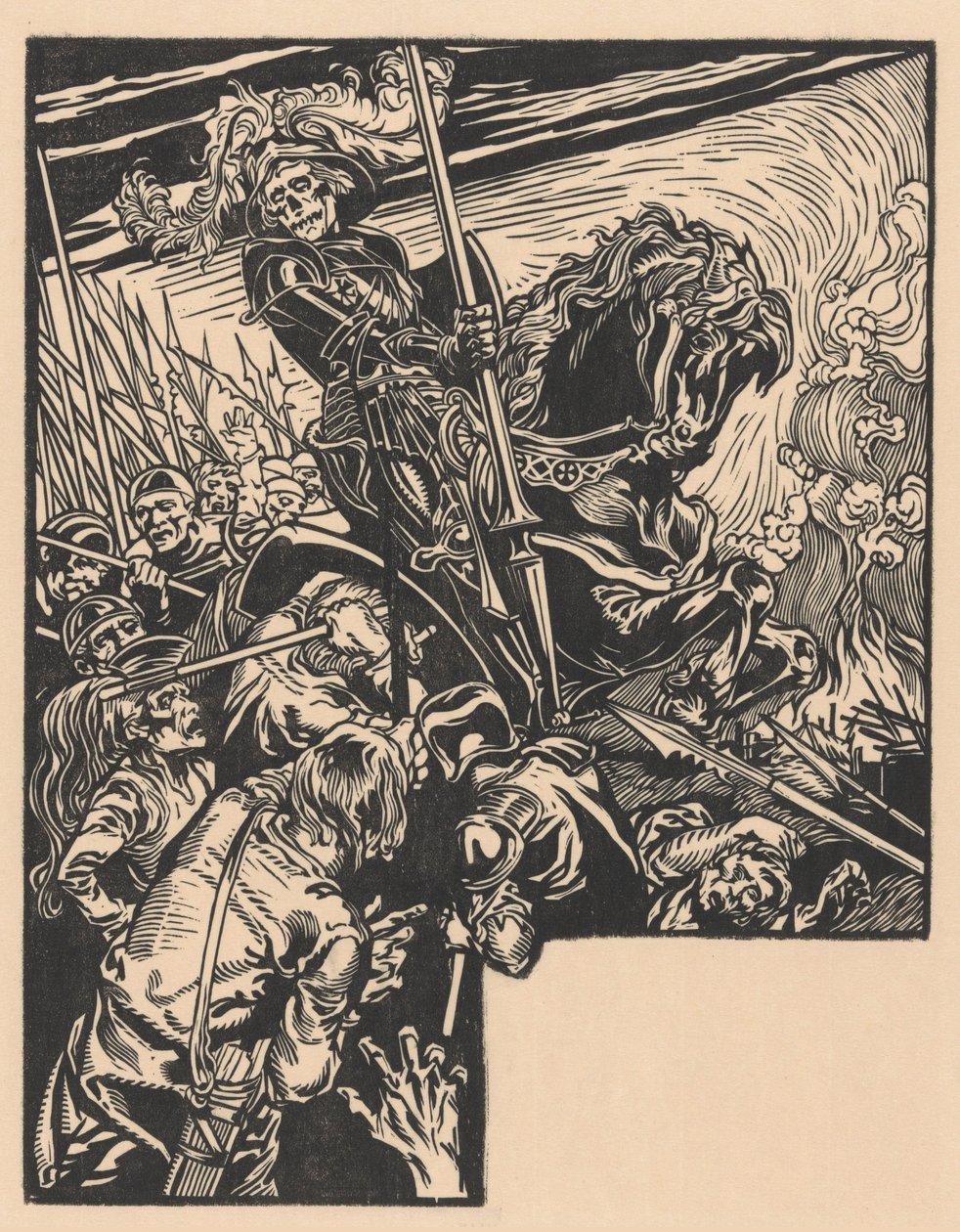 De Dood tijdens een strijd door Johannes Josephus Aarts