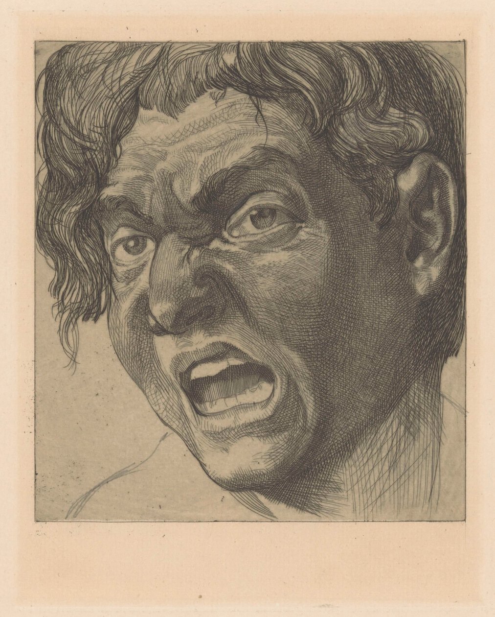 Gapende man door Johannes Josephus Aarts