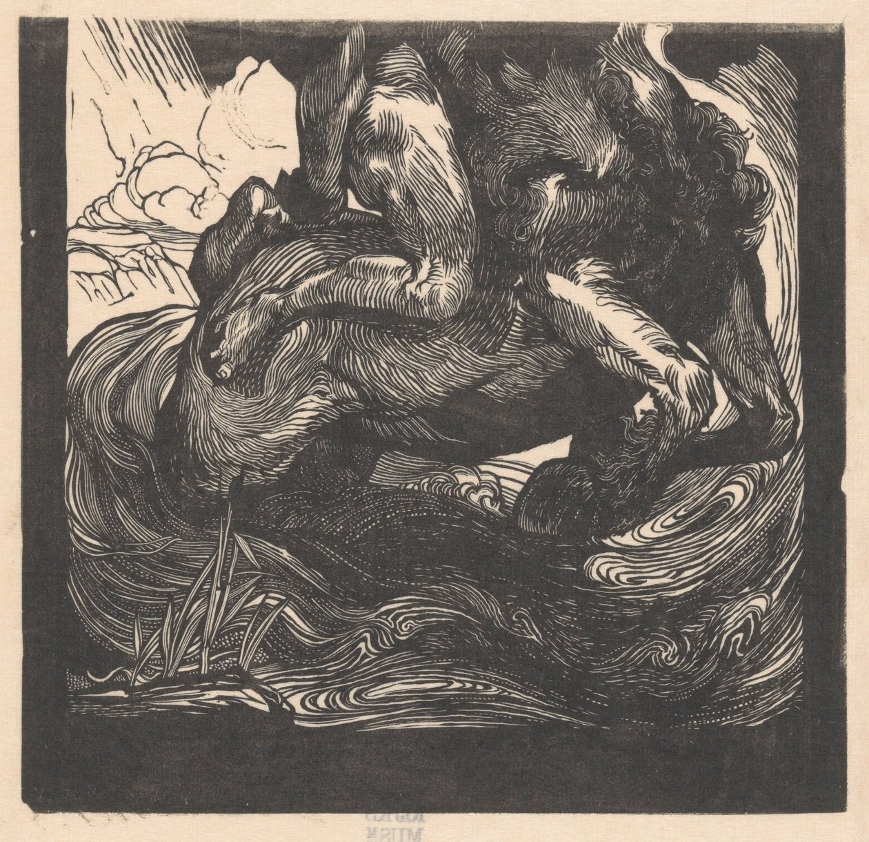 Onderste helft van een centaur door Johannes Josephus Aarts