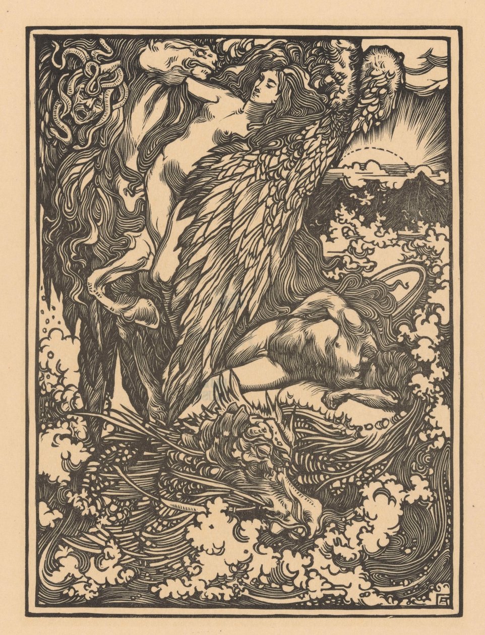 Perseus en Andromeda door Johannes Josephus Aarts