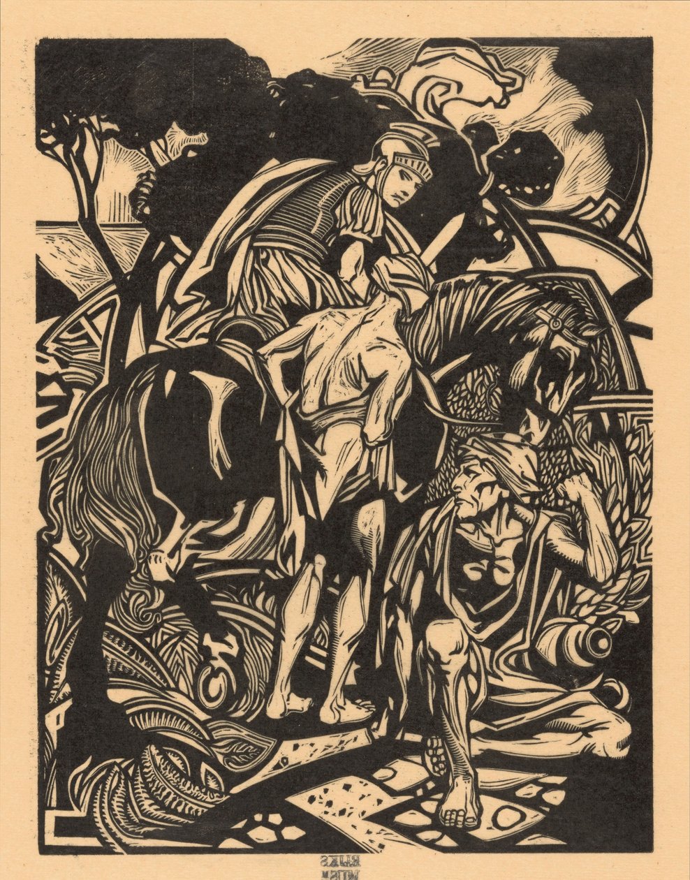 Romeinse ruiter te paard door Johannes Josephus Aarts