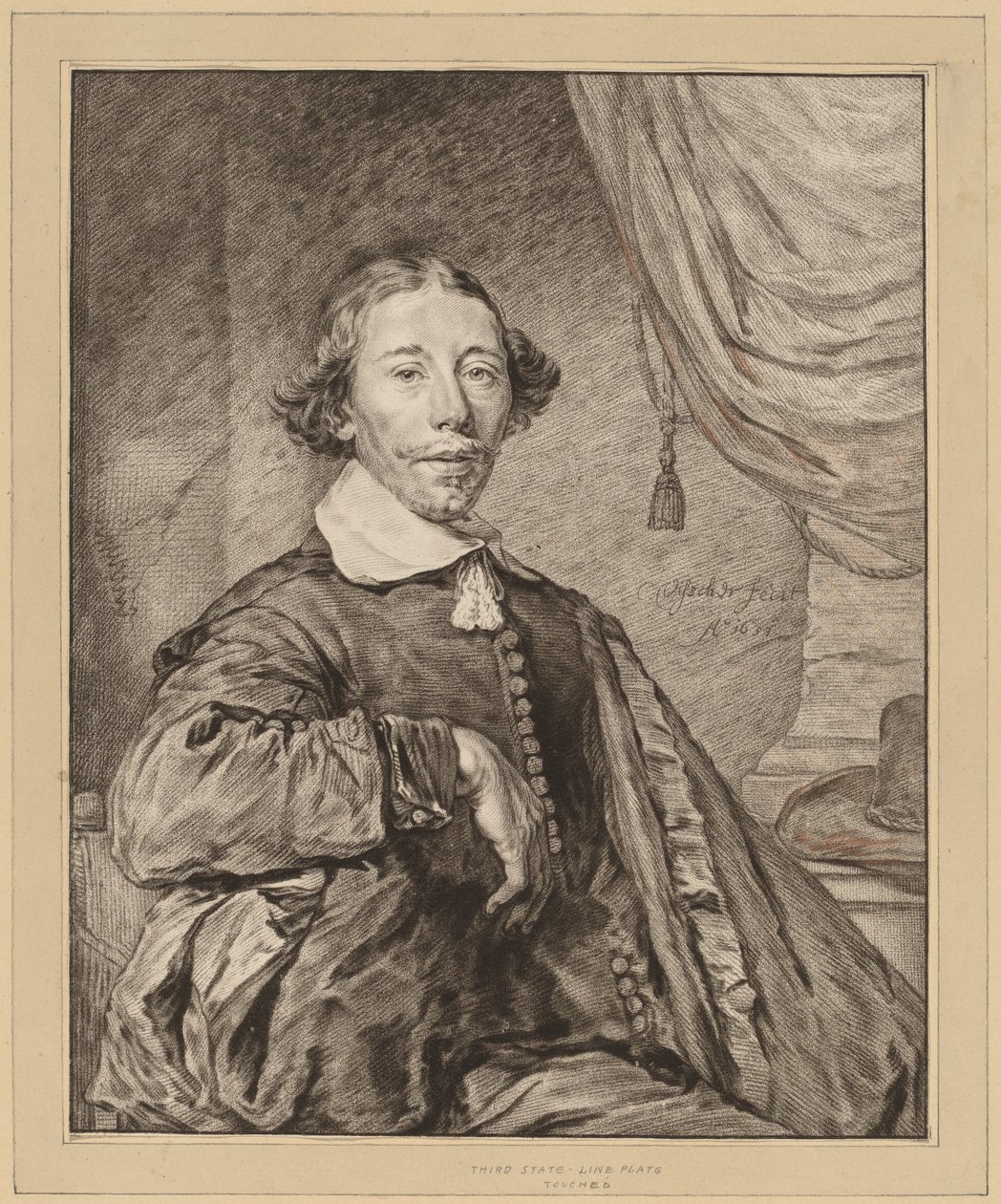 Portret van een Zittende Man door Johannes Kornlein