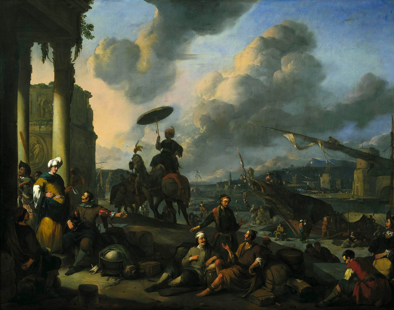 Haven aan de Middellandse Zee door Johannes Lingelbach
