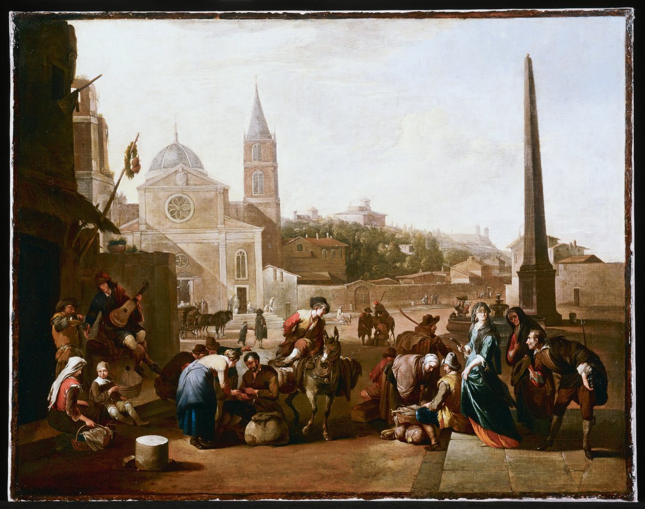De Piazza del Popolo, Rome von Johannes Lingelbach