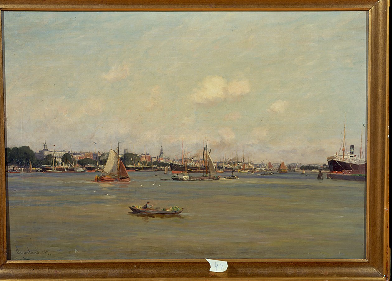 Haven in Rotterdam door Johannes Martin Grimelund