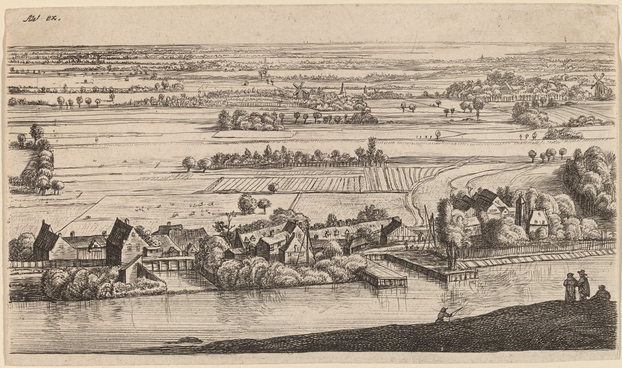 Dorp naast een kanaal door Johannes Ruisscher
