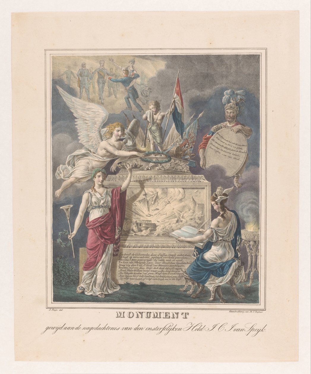 Allegorisch grafmonument voor Jan Carel Josephus van Speijk door Johannes Steyn