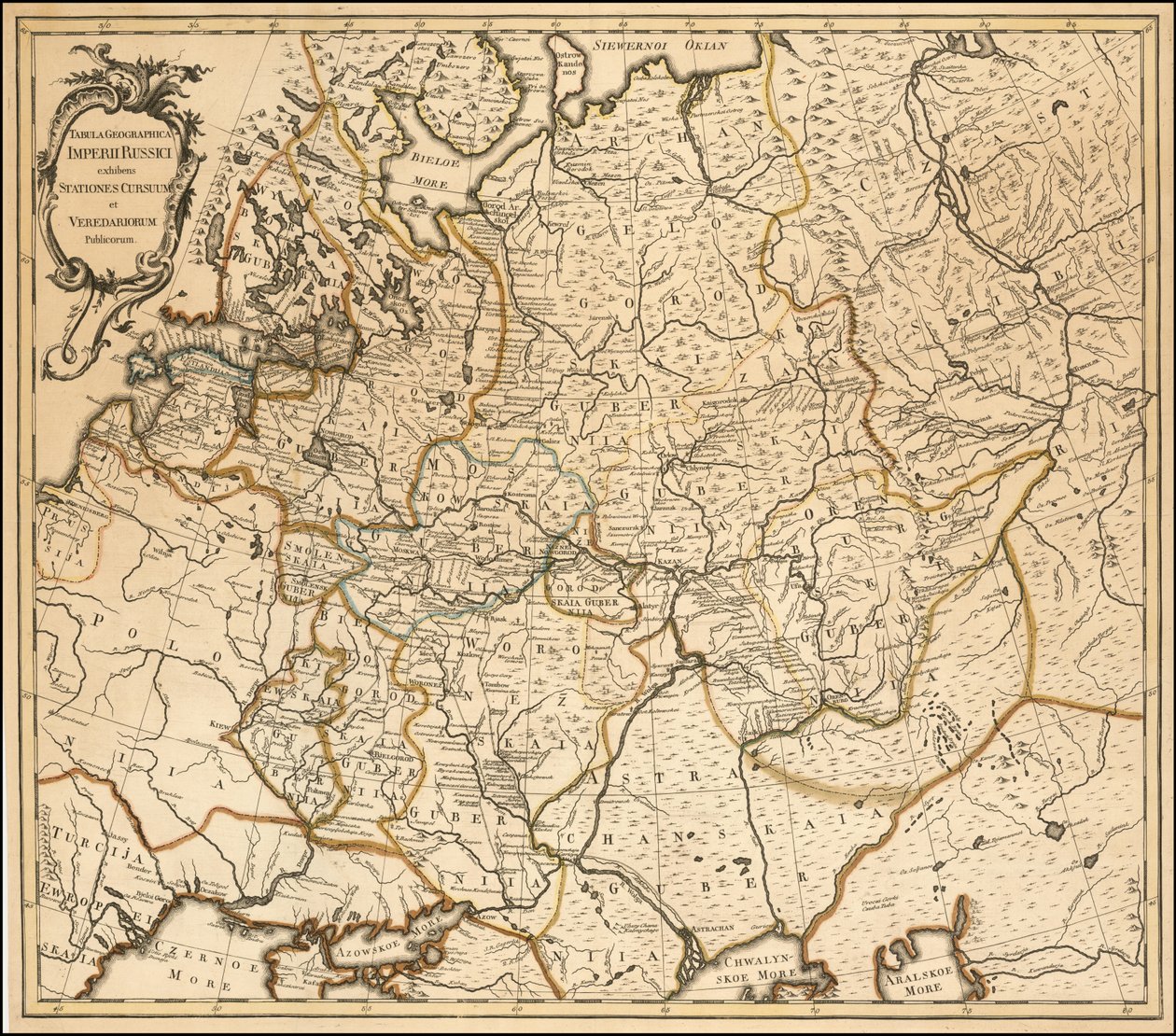 1760 kaart van Rusland door Johannes Treskot door Johannes Treskot