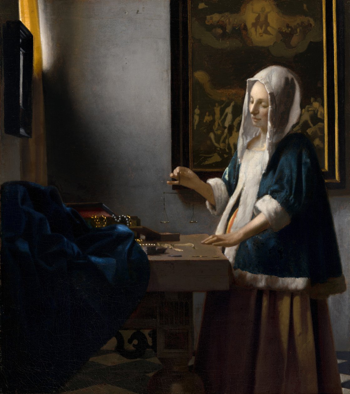 Vrouw met een Weegschaal door Johannes Vermeer
