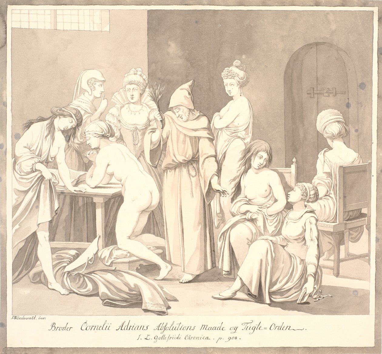 Broeder Cornelii Adrians Absolutions Maade en Tugte=Orden. J.L. Gottefriidi Chronica. p. 908. door Johannes Wiedewelt