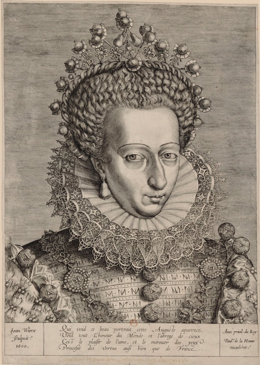 Catherine de Navarra door Johannes Wierix