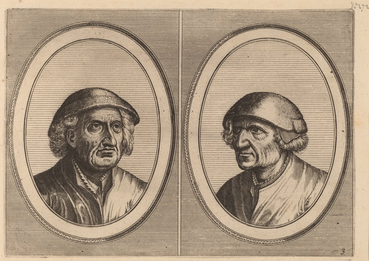 "Hans Onvertsaeght" en "Koen Slock-speck" door Johannes and Lucas van Doetechum after Pieter Bruegel the Elder