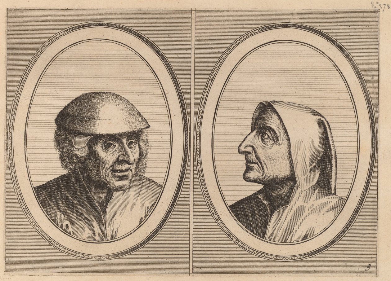 "Kees Geldt-sack" en "Kaarighe Truy" door Johannes and Lucas van Doetechum after Pieter Bruegel the Elder
