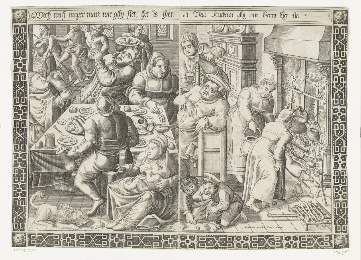 De vette keuken door Johannes of Lucas van Doetechum
