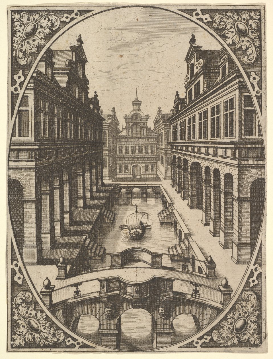 Plaat uit Scenographiae..., ca. 1560 door Johannes van Doetecum I