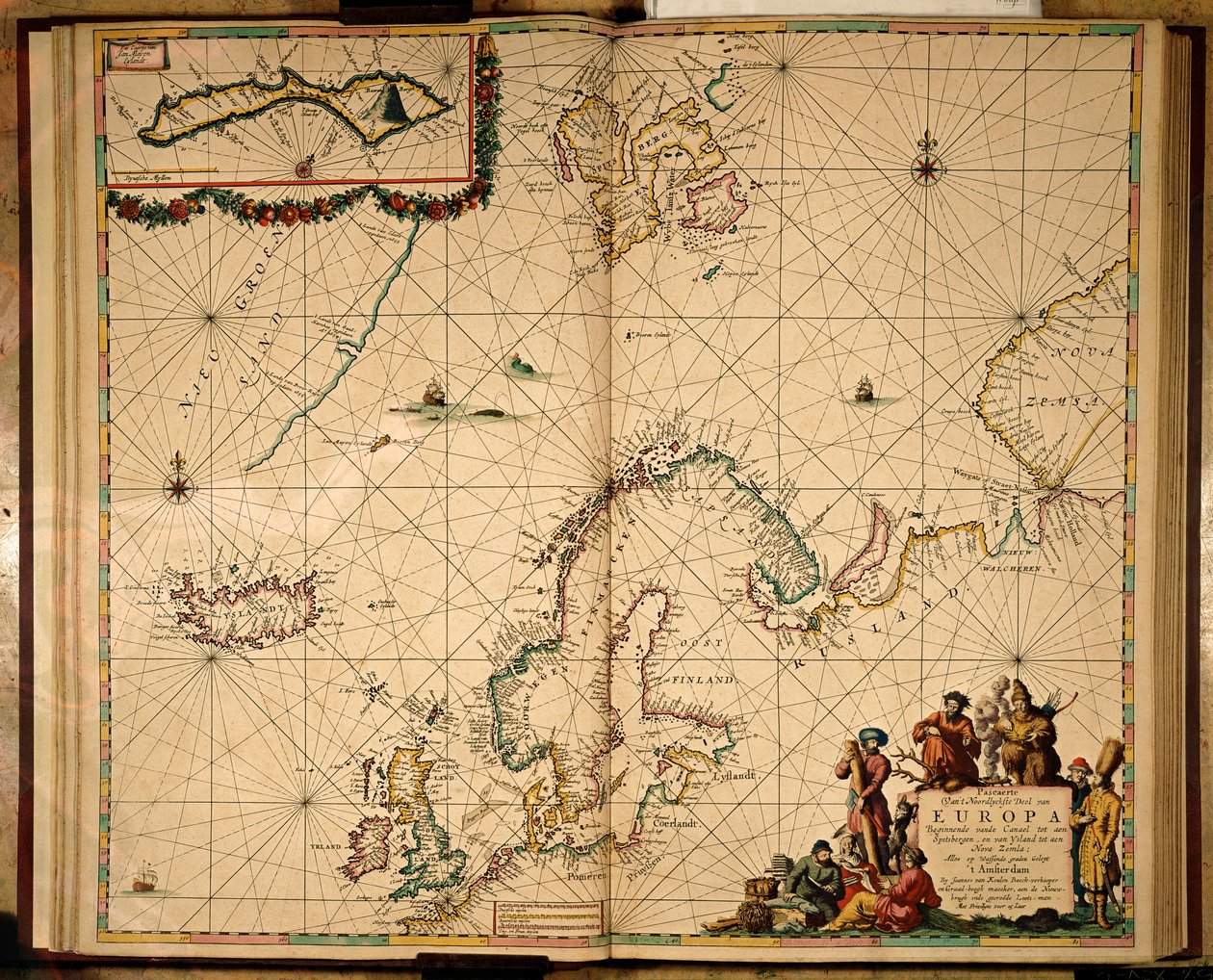 Kaart van Noord-Europa door Johannes van Keulen