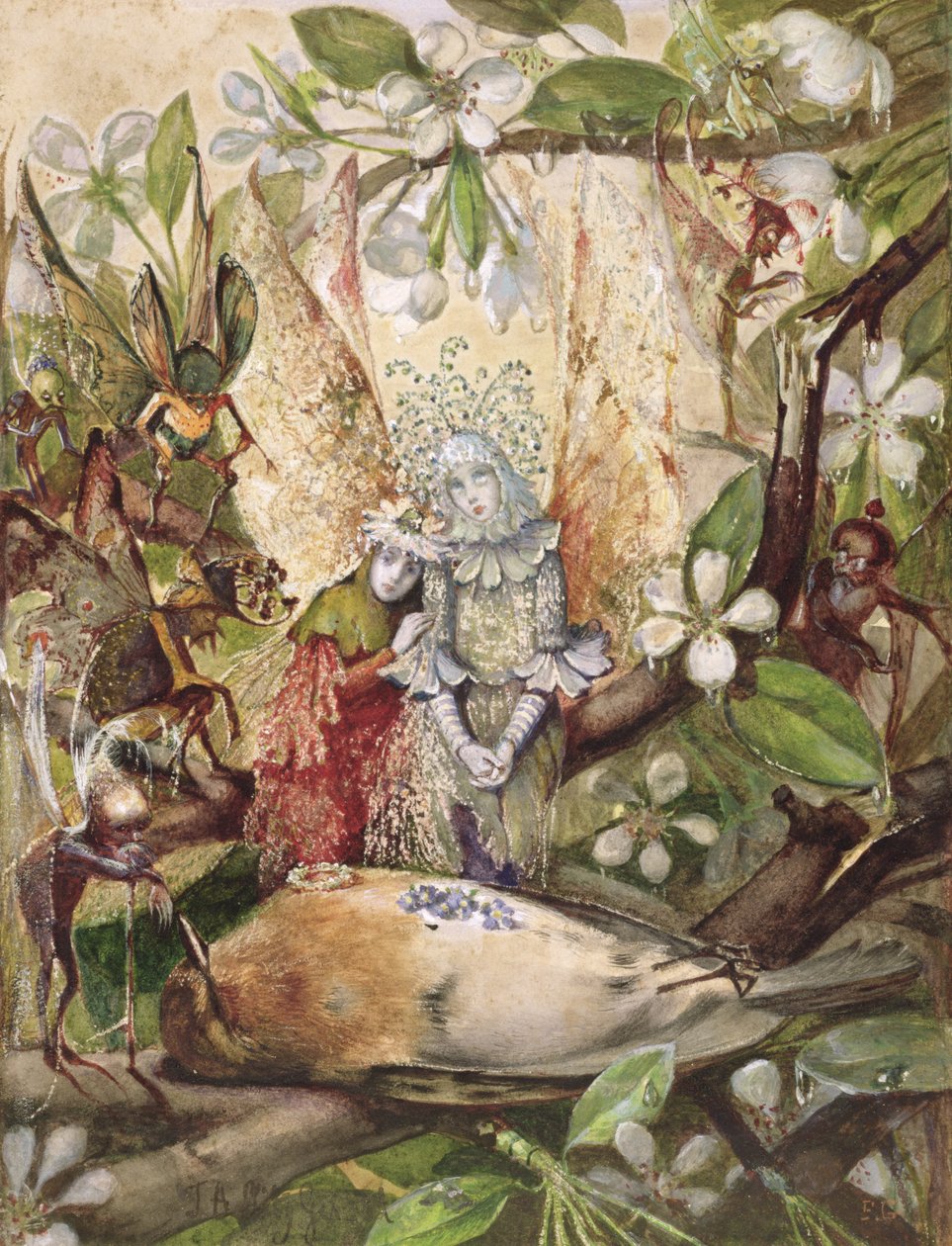 De dood van Cock Robin door John Anster Fitzgerald